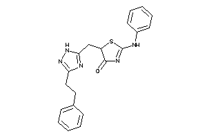 Image of 2-anilino-5-[(3-phenethyl-1H-1,2,4-triazol-5-yl)methyl]-2-thiazolin-4-one