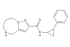 Image of N-(2-phenylcyclopropyl)-5,6,7,8-tetrahydro-4H-pyrazolo[1,5-a][1,4]diazepine-2-carboxamide