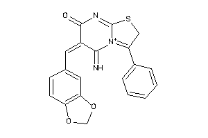 5-imino-3-phenyl-6-piperonylidene-2H-thiazolo[3,2-a]pyrimidin-4-ium-7-one