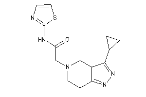 2-(3-cyclopropyl-3a,4,6,7-tetrahydropyrazolo[4,3-c]pyridin-5-yl)-N-thiazol-2-yl-acetamide