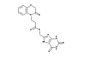 Image of 3-(3-keto-1,4-benzoxazin-4-yl)propionic Acid (2,6-diketo-3,7-dihydropurin-8-yl)methyl Ester