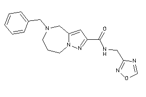 Image of 5-benzyl-N-(1,2,4-oxadiazol-3-ylmethyl)-4,6,7,8-tetrahydropyrazolo[1,5-a][1,4]diazepine-2-carboxamide