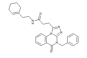 Image of 3-(4-benzyl-5-keto-[1,2,4]triazolo[4,3-a]quinazolin-1-yl)-N-(2-cyclohexen-1-ylethyl)propionamide