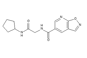 Image of N-[2-(cyclopentylamino)-2-keto-ethyl]isoxazolo[5,4-b]pyridine-5-carboxamide