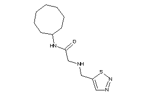 N-cyclooctyl-2-(thiadiazol-5-ylmethylamino)acetamide