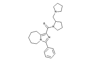 Image of (3-phenyl-6,7,8,9-tetrahydro-5H-imidazo[1,5-a]azepin-1-yl)-[2-(pyrrolidinomethyl)pyrrolidino]methanone