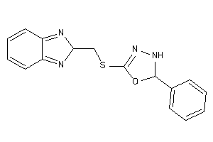 5-(2H-benzimidazol-2-ylmethylthio)-2-phenyl-2,3-dihydro-1,3,4-oxadiazole