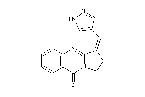 Image of 3-(1H-pyrazol-4-ylmethylene)-1,2-dihydropyrrolo[2,1-b]quinazolin-9-one