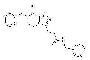 Image of N-benzyl-3-(7-benzyl-8-keto-5,6-dihydro-[1,2,4]triazolo[4,3-a]pyrazin-3-yl)propionamide