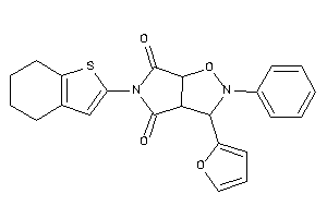 Image of 3-(2-furyl)-2-phenyl-5-(4,5,6,7-tetrahydrobenzothiophen-2-yl)-3a,6a-dihydro-3H-pyrrolo[3,4-d]isoxazole-4,6-quinone