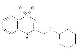 Image of 3-[(cyclohexylthio)methyl]-4H-benzo[e][1,2,4]thiadiazine 1,1-dioxide