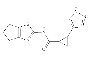 Image of N-(5,6-dihydro-4H-cyclopenta[d]thiazol-2-yl)-2-(1H-pyrazol-4-yl)cyclopropanecarboxamide
