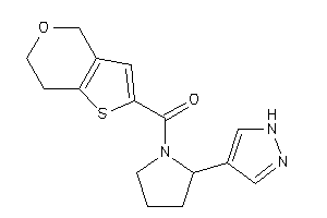 Image of 6,7-dihydro-4H-thieno[3,2-c]pyran-2-yl-[2-(1H-pyrazol-4-yl)pyrrolidino]methanone