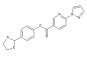 Image of 6-pyrazol-1-ylnicotin [4-(1,3-dithiolan-2-yl)phenyl] Ester