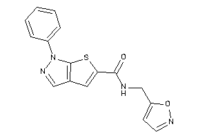 N-(isoxazol-5-ylmethyl)-1-phenyl-thieno[2,3-c]pyrazole-5-carboxamide