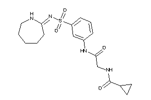 N-[2-[3-(azepan-2-ylideneamino)sulfonylanilino]-2-keto-ethyl]cyclopropanecarboxamide