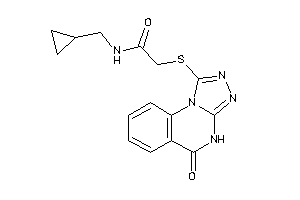 Image of N-(cyclopropylmethyl)-2-[(5-keto-4H-[1,2,4]triazolo[4,3-a]quinazolin-1-yl)thio]acetamide