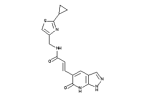 N-[(2-cyclopropylthiazol-4-yl)methyl]-3-(6-keto-1,7-dihydropyrazolo[3,4-b]pyridin-5-yl)acrylamide