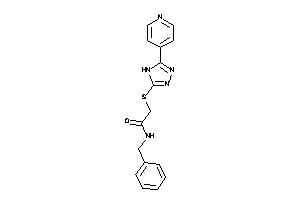 Image of N-benzyl-2-[[5-(4-pyridyl)-4H-1,2,4-triazol-3-yl]thio]acetamide