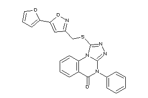 Image of 1-[[5-(2-furyl)isoxazol-3-yl]methylthio]-4-phenyl-[1,2,4]triazolo[4,3-a]quinazolin-5-one