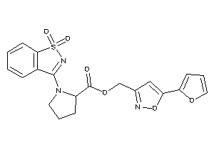 Image of 1-(1,1-diketo-1,2-benzothiazol-3-yl)pyrrolidine-2-carboxylic Acid [5-(2-furyl)isoxazol-3-yl]methyl Ester