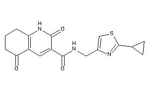 Image of N-[(2-cyclopropylthiazol-4-yl)methyl]-2,5-diketo-1,6,7,8-tetrahydroquinoline-3-carboxamide