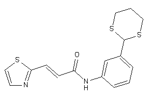 Image of N-[3-(1,3-dithian-2-yl)phenyl]-3-thiazol-2-yl-acrylamide