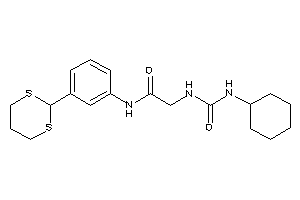 2-(cyclohexylcarbamoylamino)-N-[3-(1,3-dithian-2-yl)phenyl]acetamide