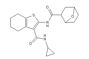 Image of N-[3-(cyclopropylcarbamoyl)-4,5,6,7-tetrahydrobenzothiophen-2-yl]-7-oxabicyclo[2.2.1]heptane-5-carboxamide