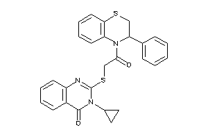 Image of 3-cyclopropyl-2-[[2-keto-2-(3-phenyl-2,3-dihydro-1,4-benzothiazin-4-yl)ethyl]thio]quinazolin-4-one