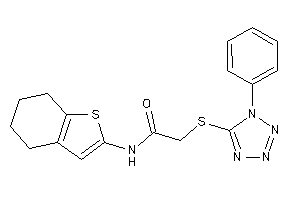 2-[(1-phenyltetrazol-5-yl)thio]-N-(4,5,6,7-tetrahydrobenzothiophen-2-yl)acetamide