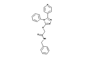 Image of N-benzyl-2-[[4-phenyl-5-(4-pyridyl)-1,2,4-triazol-3-yl]thio]acetamide