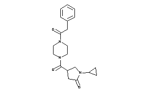 1-cyclopropyl-4-[4-(2-phenylacetyl)piperazine-1-carbonyl]-2-pyrrolidone