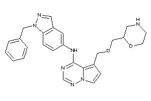 (1-benzylindazol-5-yl)-[5-(morpholin-2-ylmethoxymethyl)pyrrolo[2,1-f][1,2,4]triazin-4-yl]amine