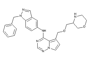 (1-benzylindazol-5-yl)-[5-(morpholin-3-ylmethoxymethyl)pyrrolo[2,1-f][1,2,4]triazin-4-yl]amine