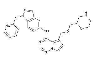 [5-(morpholin-2-ylmethoxymethyl)pyrrolo[2,1-f][1,2,4]triazin-4-yl]-[1-(2-pyridylmethyl)indazol-5-yl]amine