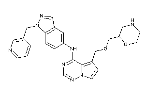 [5-(morpholin-2-ylmethoxymethyl)pyrrolo[2,1-f][1,2,4]triazin-4-yl]-[1-(3-pyridylmethyl)indazol-5-yl]amine