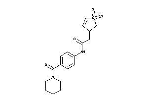 2-(1,1-diketo-2,3-dihydrothiophen-3-yl)-N-[4-(piperidine-1-carbonyl)phenyl]acetamide