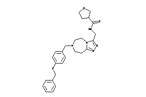 N-[[7-(4-benzoxybenzyl)-5,6,8,9-tetrahydro-[1,2,4]triazolo[3,4-g][1,4]diazepin-3-yl]methyl]tetrahydrofuran-3-carboxamide