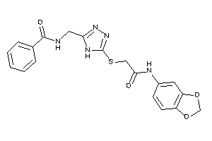N-[[5-[[2-(1,3-benzodioxol-5-ylamino)-2-keto-ethyl]thio]-4H-1,2,4-triazol-3-yl]methyl]benzamide