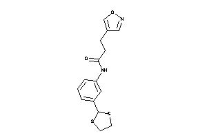 Image of N-[3-(1,3-dithiolan-2-yl)phenyl]-3-isoxazol-4-yl-propionamide