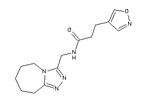 3-isoxazol-4-yl-N-(6,7,8,9-tetrahydro-5H-[1,2,4]triazolo[4,3-a]azepin-3-ylmethyl)propionamide