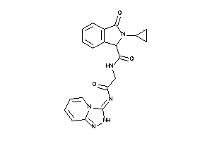 Image of 2-cyclopropyl-3-keto-N-[2-keto-2-(2H-[1,2,4]triazolo[4,3-a]pyridin-3-ylideneamino)ethyl]isoindoline-1-carboxamide