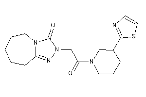 Image of 2-[2-keto-2-(3-thiazol-2-ylpiperidino)ethyl]-6,7,8,9-tetrahydro-5H-[1,2,4]triazolo[4,3-a]azepin-3-one