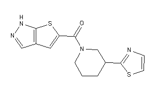 Image of (3-thiazol-2-ylpiperidino)-(1H-thieno[2,3-c]pyrazol-5-yl)methanone