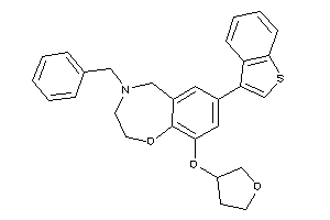 7-(benzothiophen-3-yl)-4-benzyl-9-tetrahydrofuran-3-yloxy-3,5-dihydro-2H-1,4-benzoxazepine