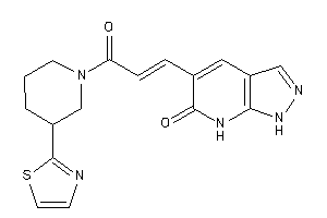 5-[3-keto-3-(3-thiazol-2-ylpiperidino)prop-1-enyl]-1,7-dihydropyrazolo[3,4-b]pyridin-6-one
