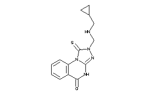Image of 2-[(cyclopropylmethylamino)methyl]-1-thioxo-4H-[1,2,4]triazolo[4,3-a]quinazolin-5-one