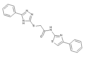 Image of N-(4-phenylthiazol-2-yl)-2-[(5-phenyl-4H-1,2,4-triazol-3-yl)thio]acetamide