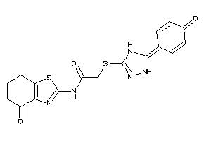 2-[[5-(4-ketocyclohexa-2,5-dien-1-ylidene)-1,4-dihydro-1,2,4-triazol-3-yl]thio]-N-(4-keto-6,7-dihydro-5H-1,3-benzothiazol-2-yl)acetamide